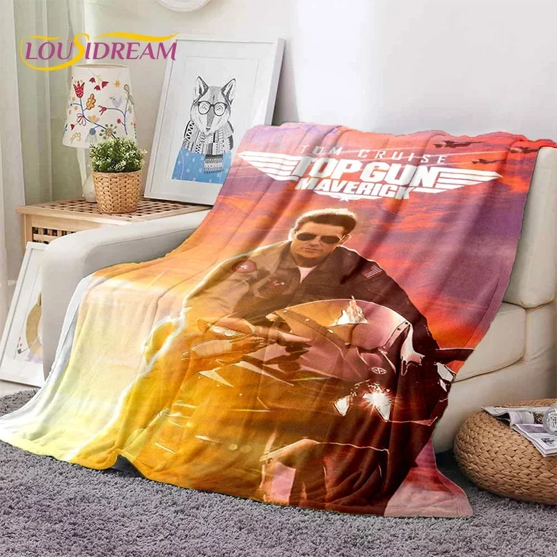 Top Gun Sign Tom Cruise Fighter Soft Flannel Blanket for Beds Bedroom Sofa Picnic,Throw Blanket for Cover Outdoor Leisure Gift