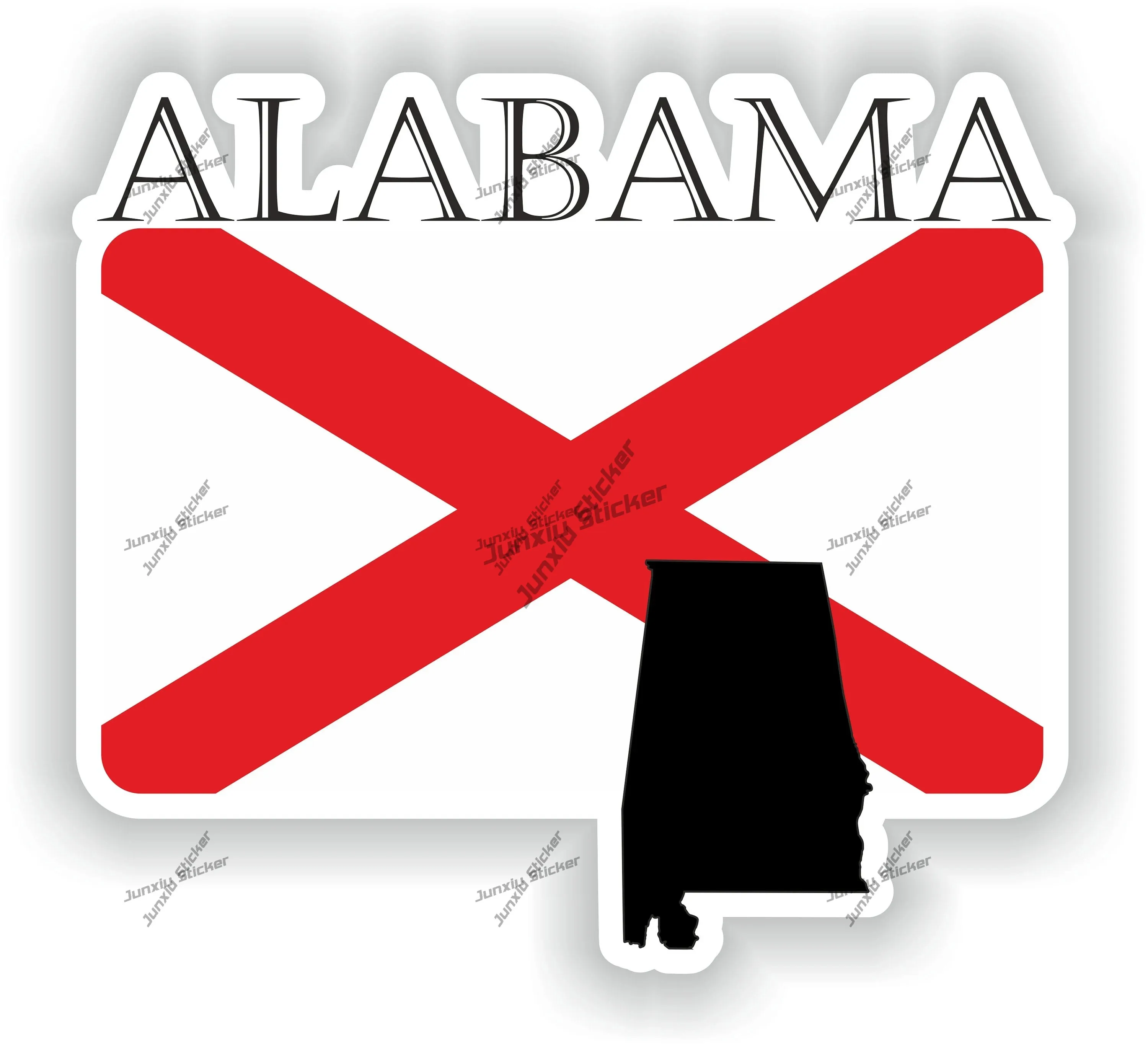 

Alabama Flag Sticker Alabama Gay Rainbow Map Silhouette State American Uv Protected Decal For Laptop Book Fridge Guitar Motorcyc