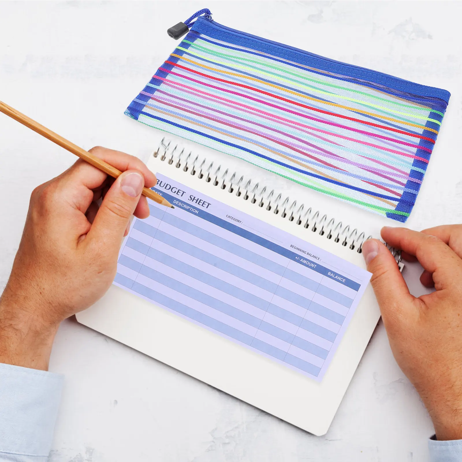 

Набор из 6 сумок для денег на молнии, органайзер для квитанций и документов из ткани Оксфорд, незаменимый для путешествий