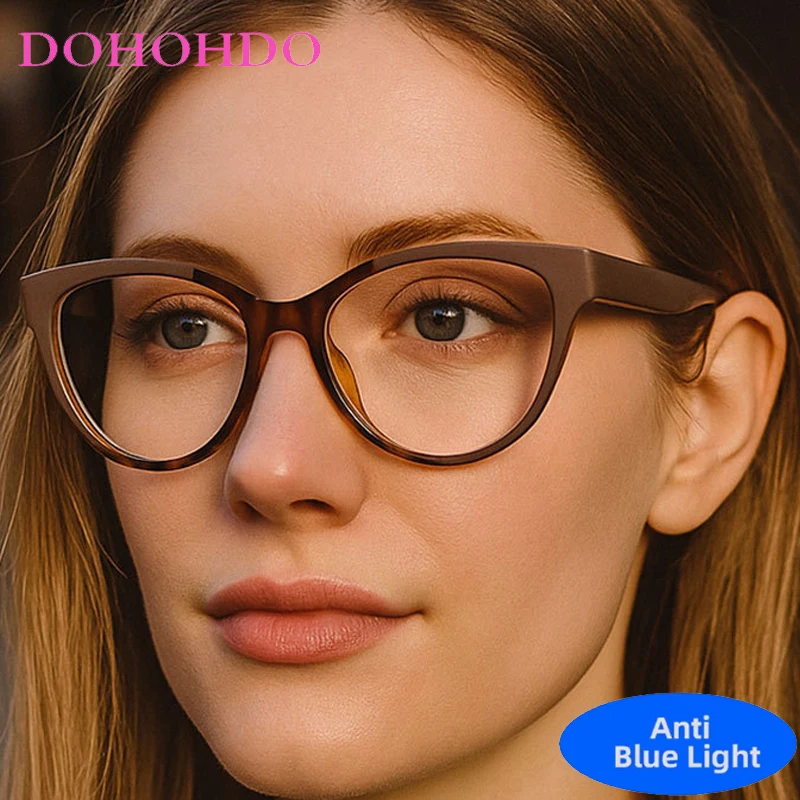 

Luxury Brand Design Popular Big Cat Eye Blue Light Blocking Glasses Women Men Optical Spectacle Protection Computer Eyeglasses