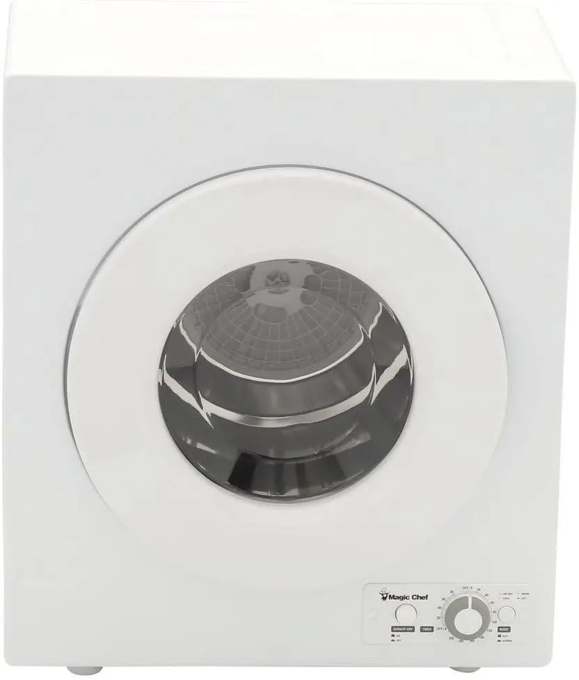 Chef Compact Laundry Dryer Machine, Small Portable Dryer, Vented, 2.6 Cubic Feet, White