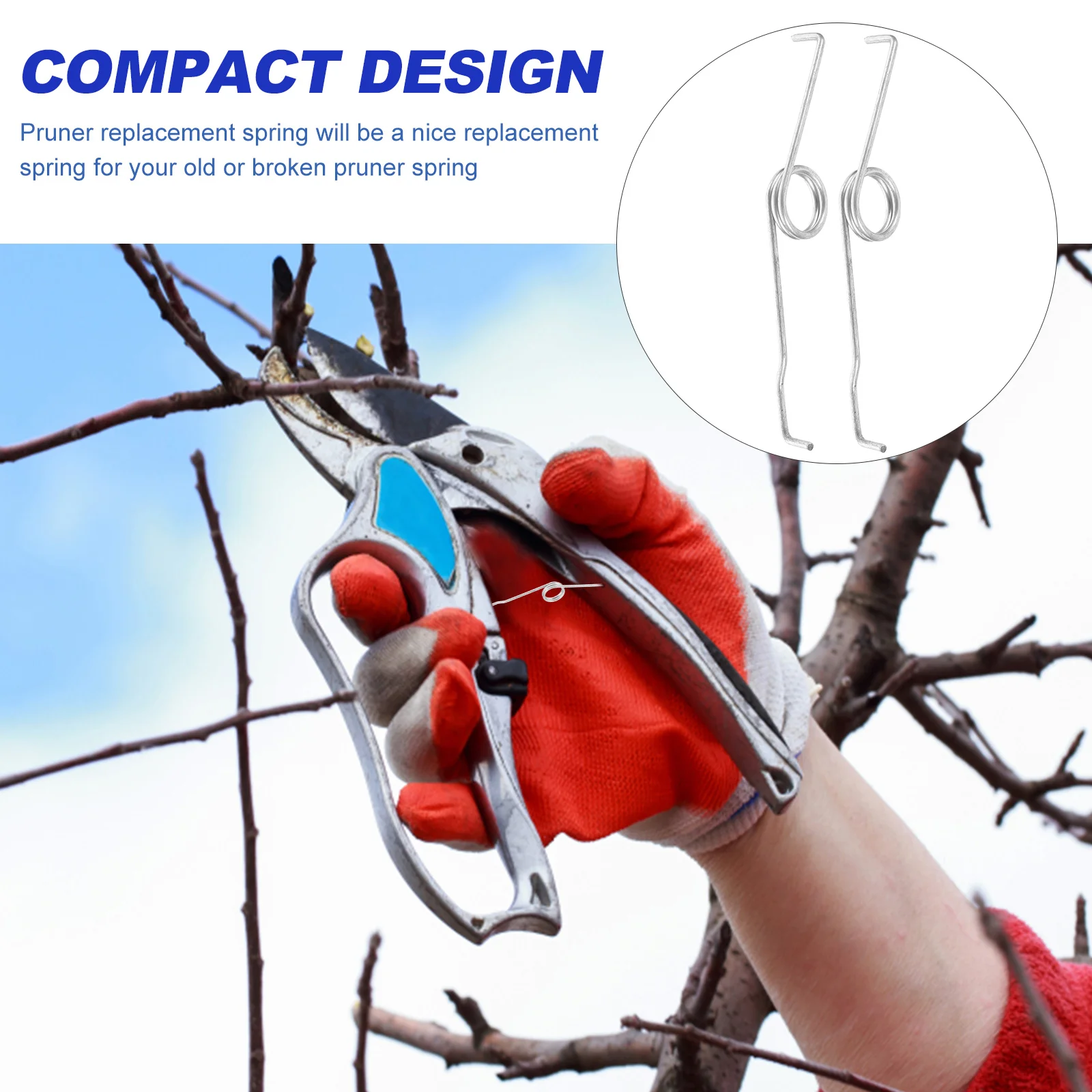 Imagem -05 - Fruit Branch Aço Pruner Shears Molas Substituíveis para Pruners Acessórios Poda de Substituição 10 Pcs