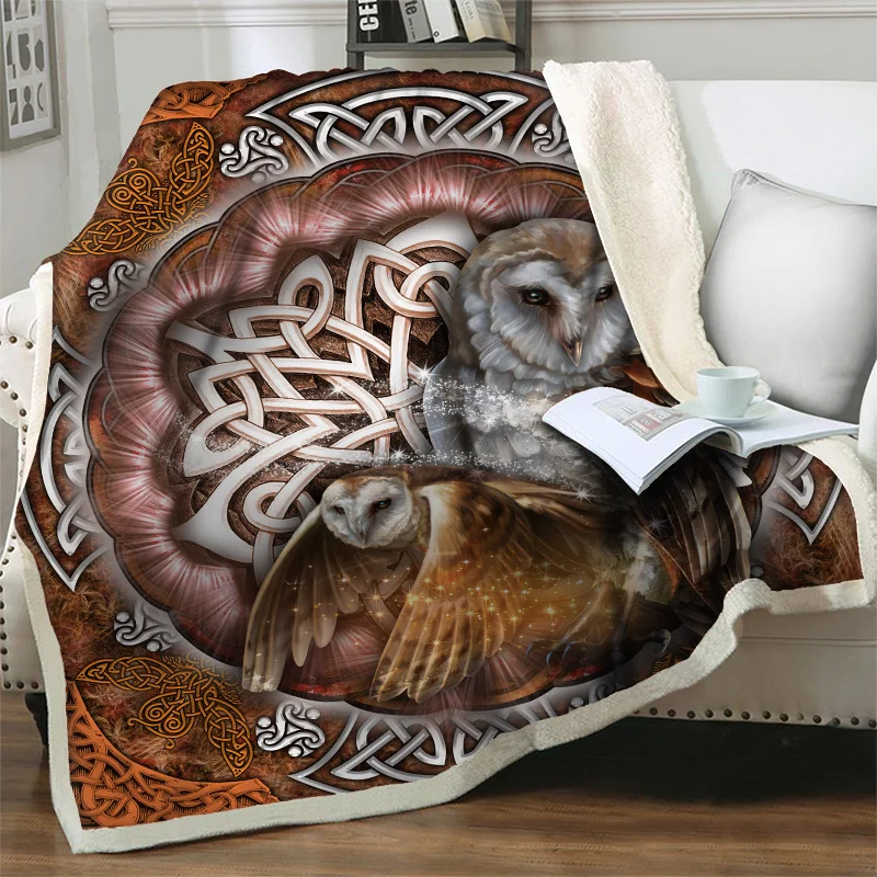 

Ethnic Style Animal Owl 3D Print Soft Plush Flannel Throw Blankets for Beds Sofa Travel Picnic Quilt Nap Cover Portable Beddings