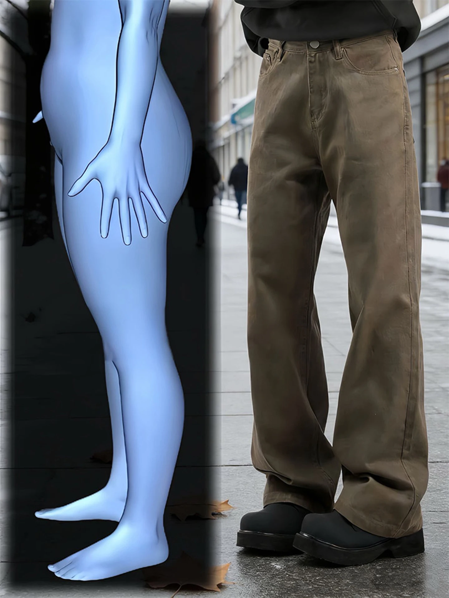 

Browan American Retro Knife Jeans High Waist Straight Leg Micro Flare Men's Spring Autumn Trendy Cleanfit Pants