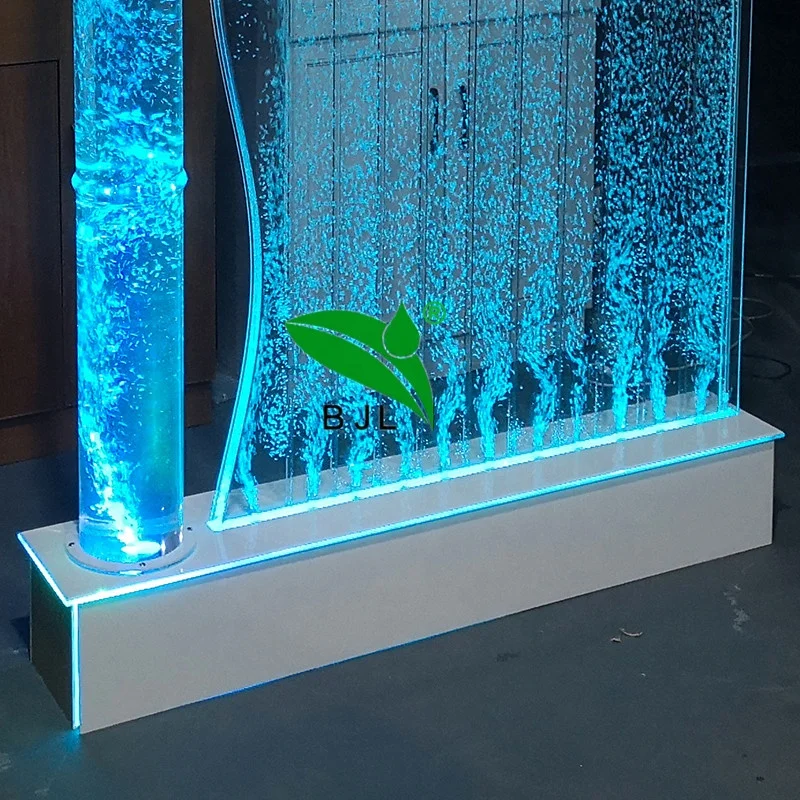 (Personalizado) diseño interior LED burbuja de agua cascada pared hogar