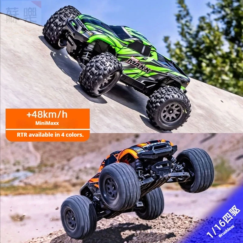 Traxxas التحكم عن بعد سيارة كهربائية Mini Maxx 4WD X على الطرق الوعرة 107154-1 لعبة سيارة RC صغيرة للأولاد هدية عيد ميلاد