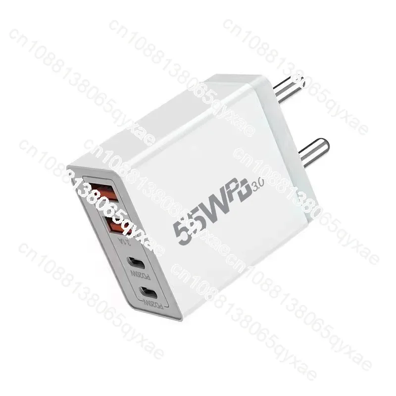 Cargador 55W2A2C, nuevo cabezal de carga 2A2C, doble PD, adaptador de cuatro puertos USB, transfronteriza, superventas