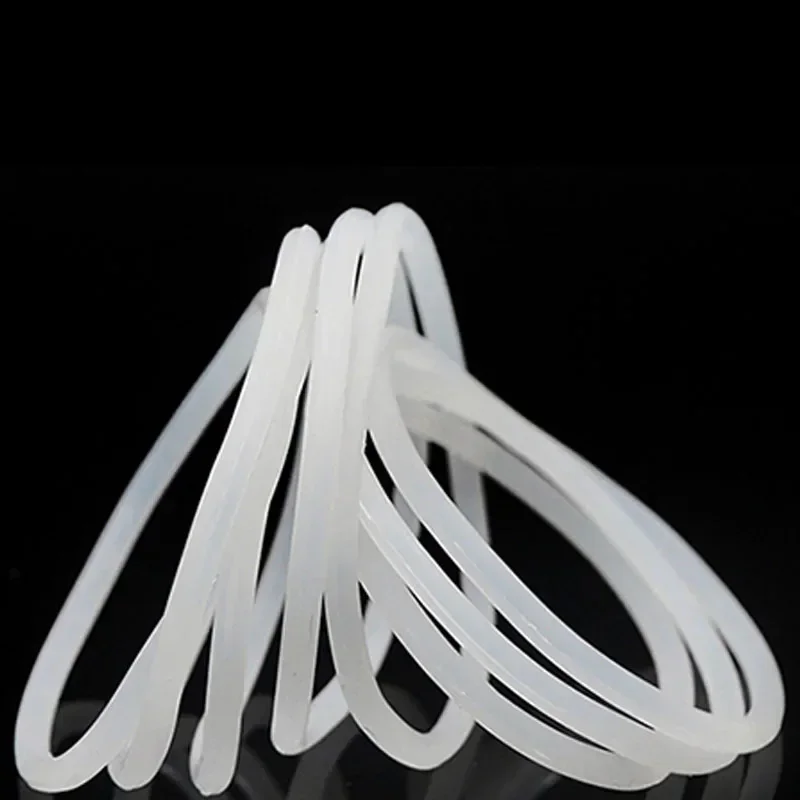 50pcs VMQ O Ring Seal Gasket CS 3.0mm OD 10 ~ 75mm Silicone Rubber Insulated Waterproof Washer Round Shape White Nontoxic