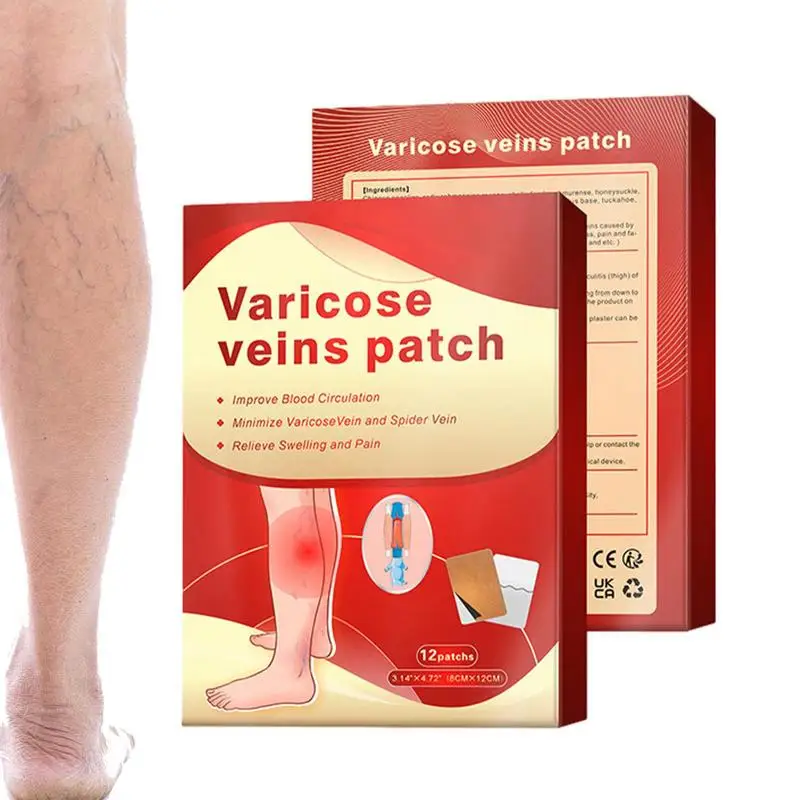 

Varicose Vein Patch 12Pcs Circulation Paste For Legs Soothing Leg Treat Improves The Appearance Of Varicose Vein And Spider Vein