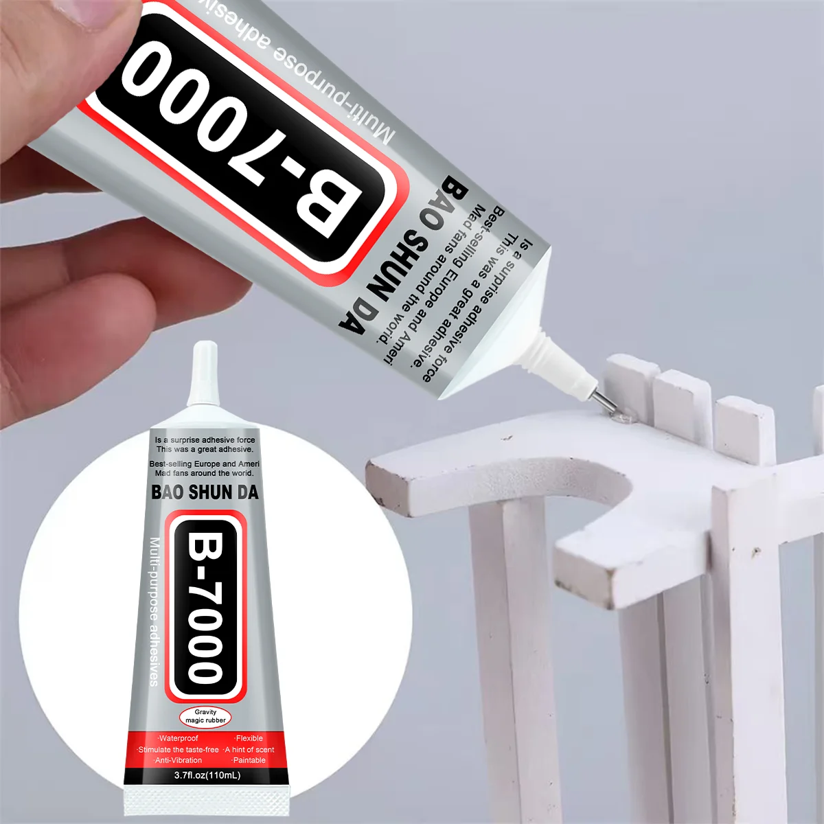 15ML 50ML 110ML B-7000 Klarer Kontakt-Telefonreparaturkleber Universal Glas Kunststoff DIY Kleber T7000 mit Präzisionsapplikatorkleber – Detail 3