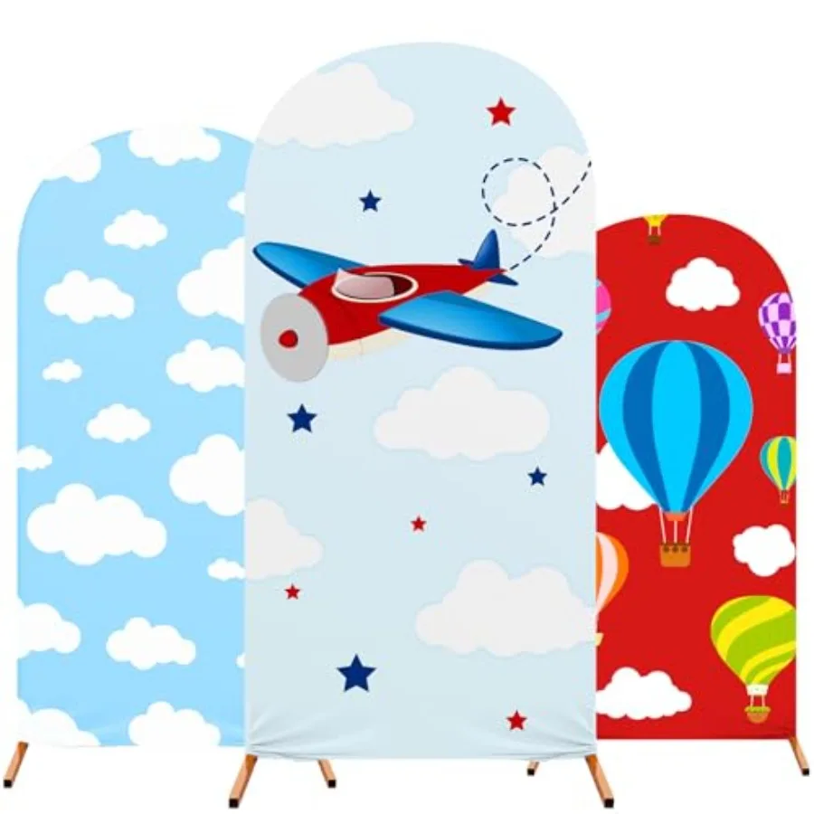 

3 шт., вдохновленные игрушками, арка из спандекса, фон, чехол 4 фута, 5 футов, 6 футов, мультяшное небо, облака, воздушный шар, свадебная арка, подставка для самолета, реактивный самолет