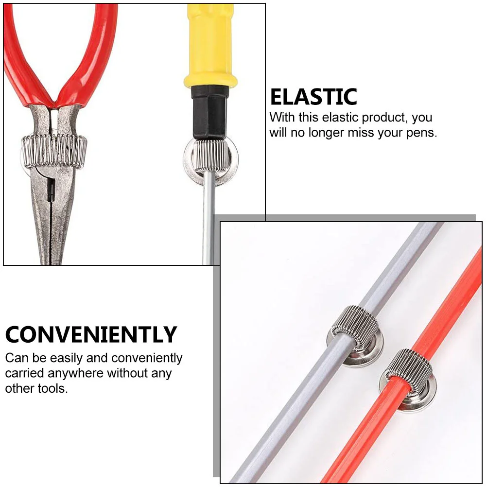 Imagem -06 - Resistente ao Desgaste Pen Springs Anéis Auto-adesivas Pen Clips Lápis Titulares Pcs Profissional