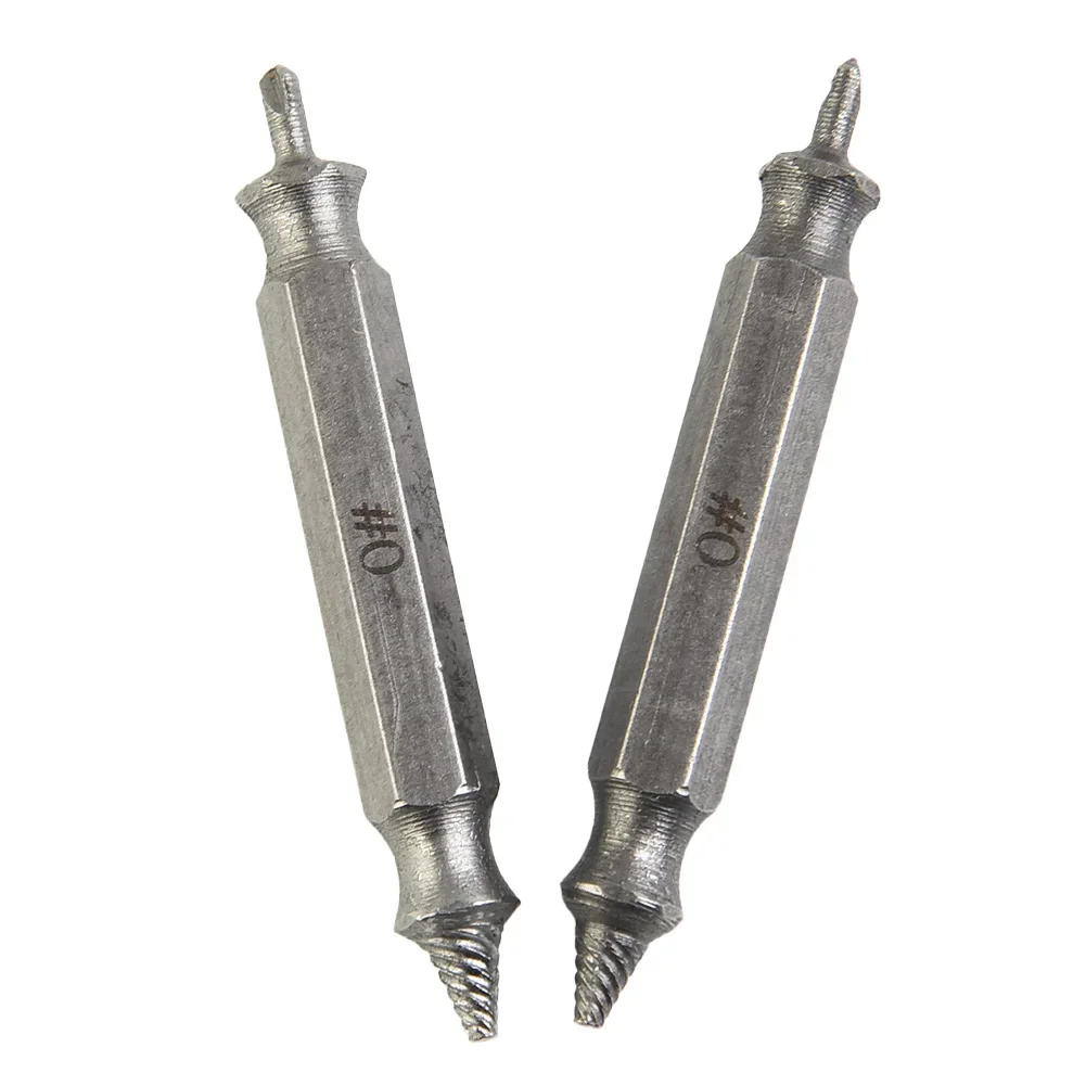 2pcs Damaged Screw Extractor Drill Bit Set Stripped Broken Screw Bolt Remover Extractor Easily Take Out Demolition Tools 2-3mm