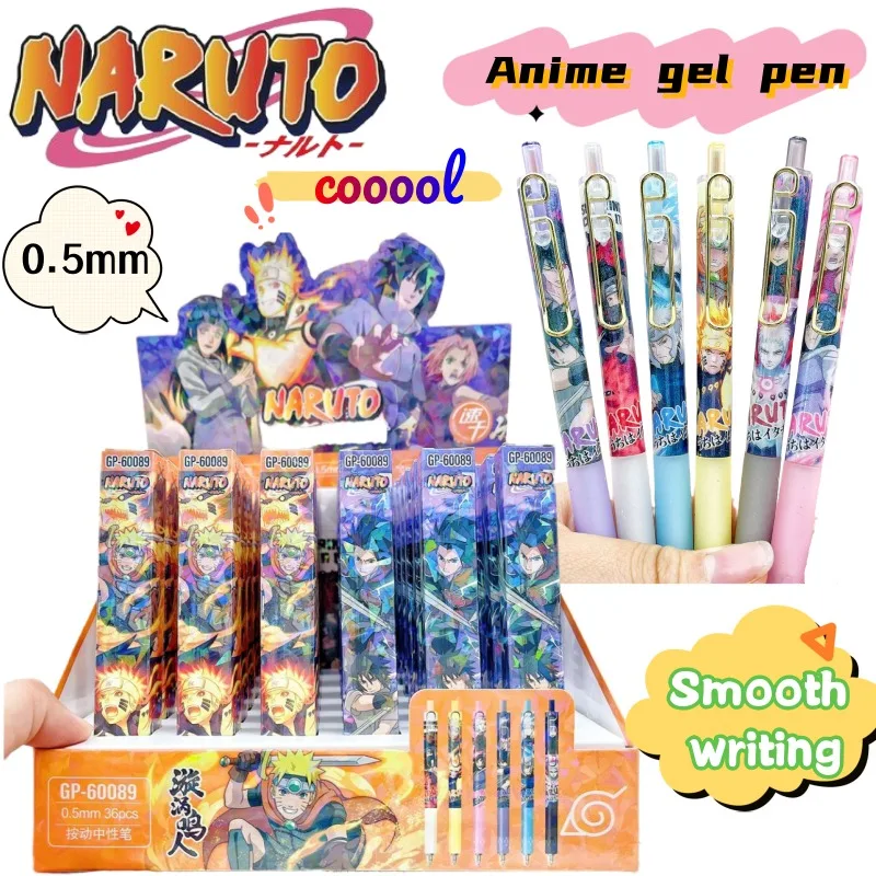 

Наруто Узумаки Наруто Учиха Саске Новая креативная ручка в глухой коробке Аниме Мультфильм Черная гладкая гелевая ручка 0,5 мм Пресс-гелевая ручка Студенческая ручка-кисть