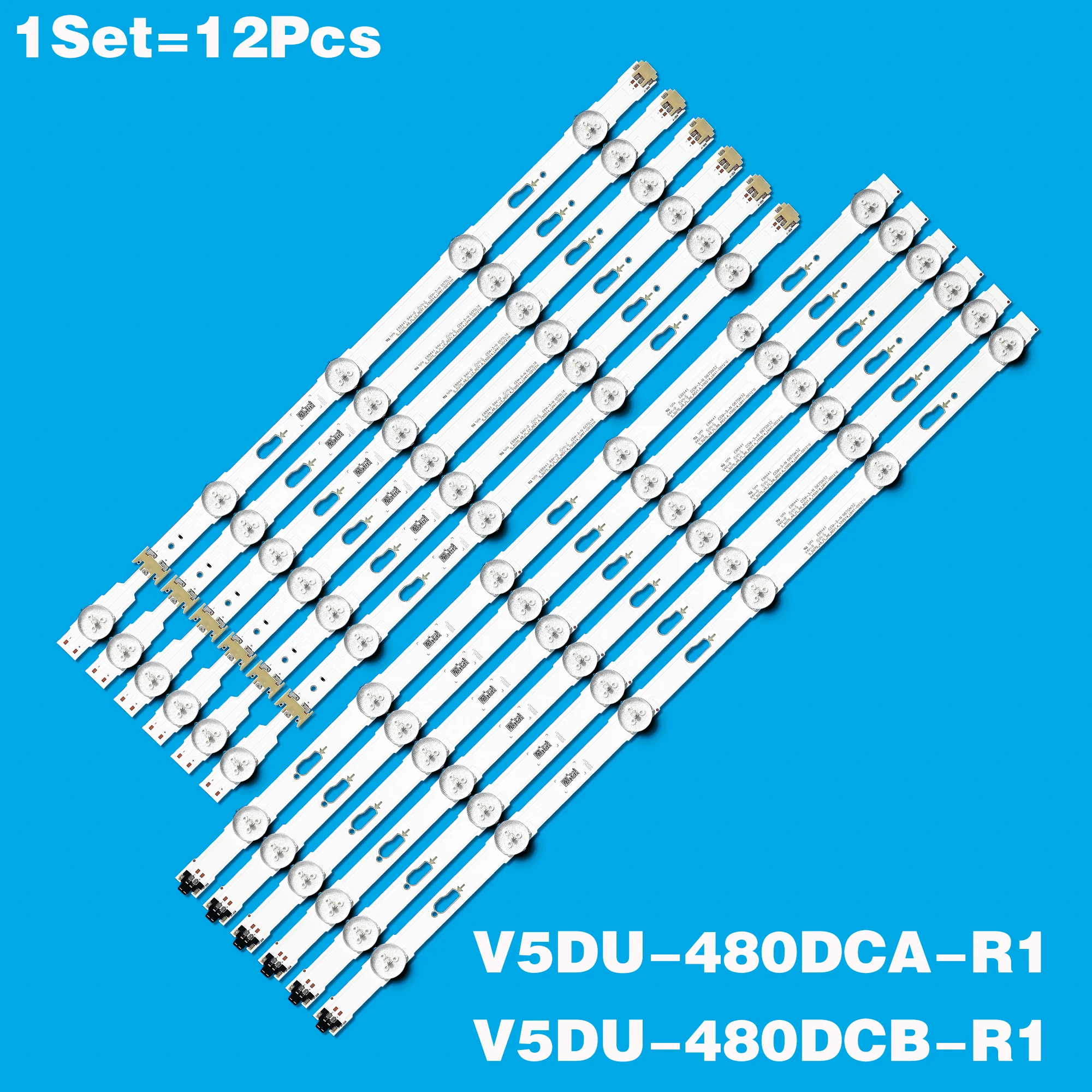 Nova 12pcs tira conduzida para samsung UE48JU6412 UE48JU6410 UE48JU6465 UE48JU6450 UE48JU6440 UE48JU6652 UE48JU7090 UE48JU7080