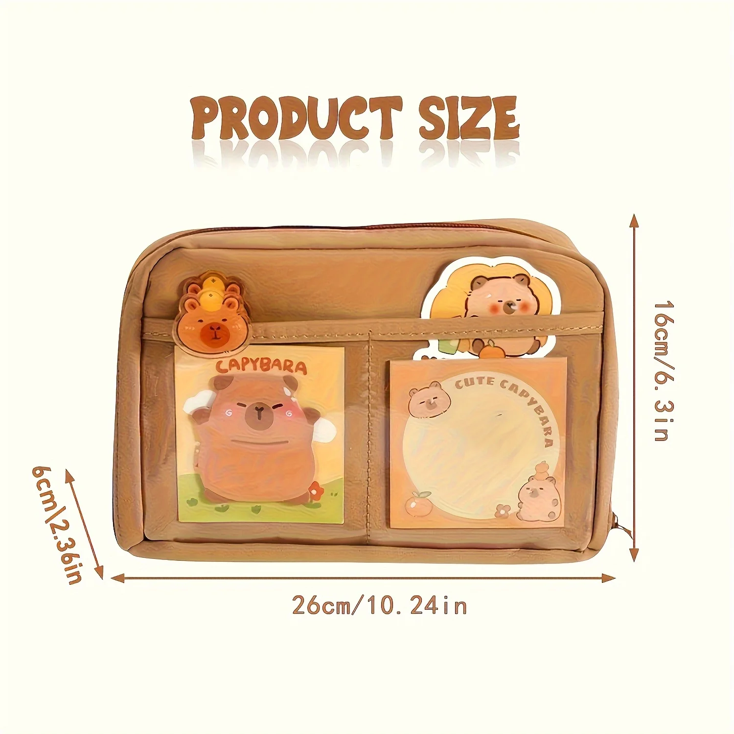 12pcs Cute Capybara Stationery Gift Set | Multi-Layer Storage Pencil Case, Student Pen Box with Capybara Stickers Back-to-Schoo