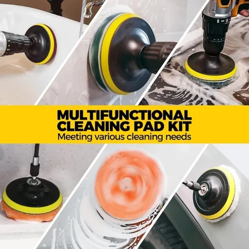 Imagen 2 del producto Cabezal de cepillo de limpieza de taladro eléctrico multifuncional para limpieza multiángulo de baldosas, cepillo de limpieza de automóviles