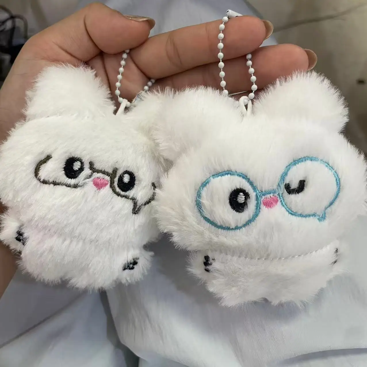 

S милый мягкий и пушистый зайчик, маленький мишка с закрытыми глазами, плюшевая подвеска, мультяшная кукла, сумка для игрушечной куклы, подвесное украшение