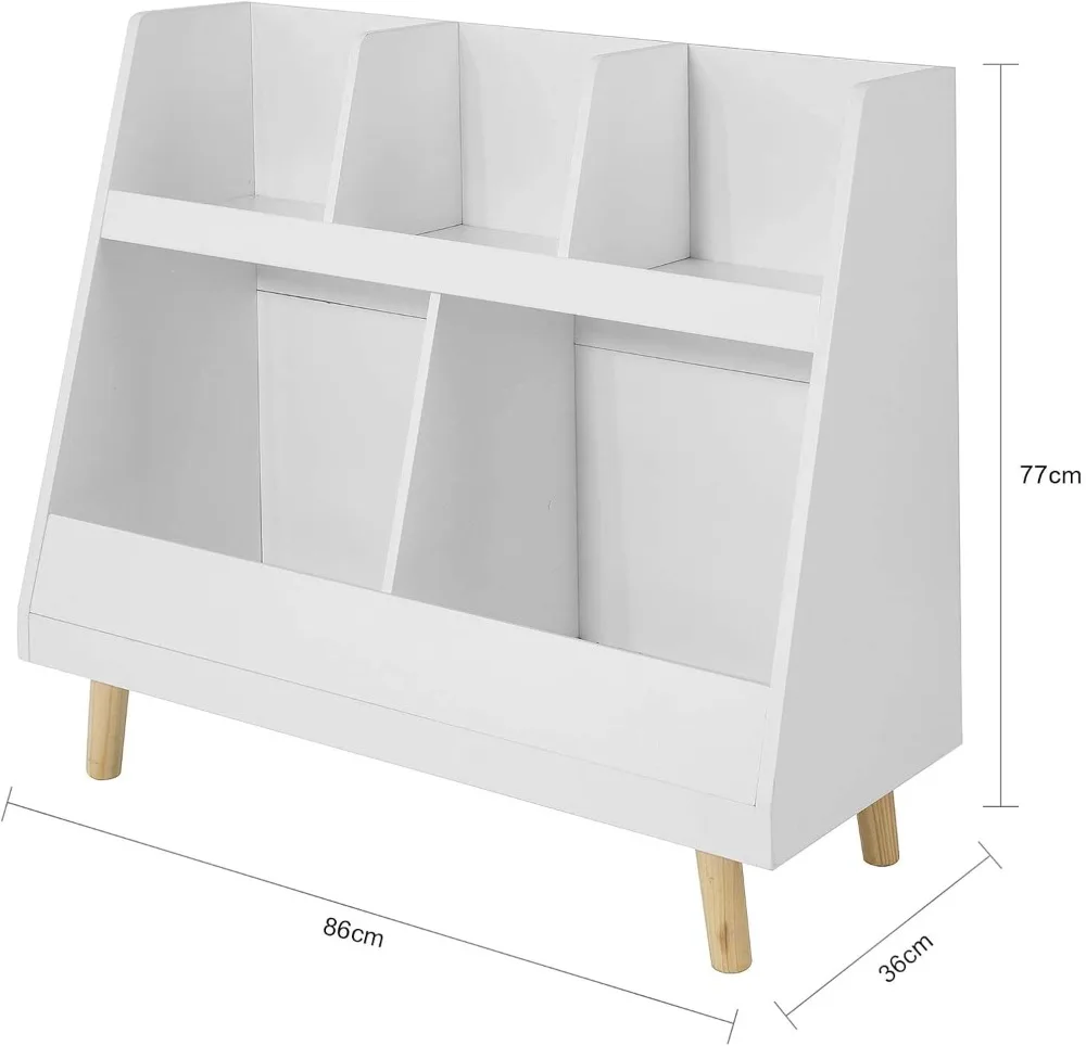 Haotian-子供用の本棚kmb19-w、5つのコンパートメント、収納棚、ディスプレイ、オーガナイザー、ラック、オーガナイザー