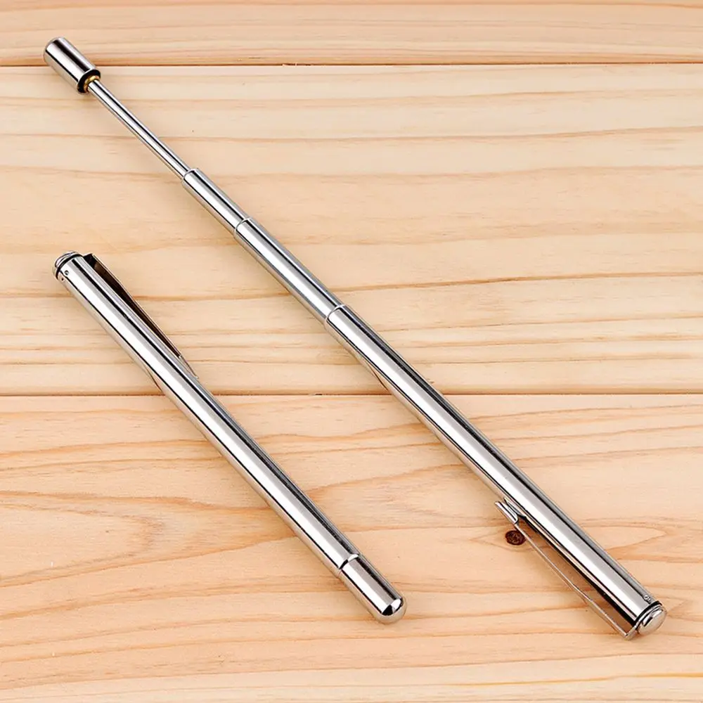 Magic Teaching Kindergarten Pointer Instrument Baton Stainless Steel Telescopic Pointer Pen Telescopic Magic Ballpoint Pen