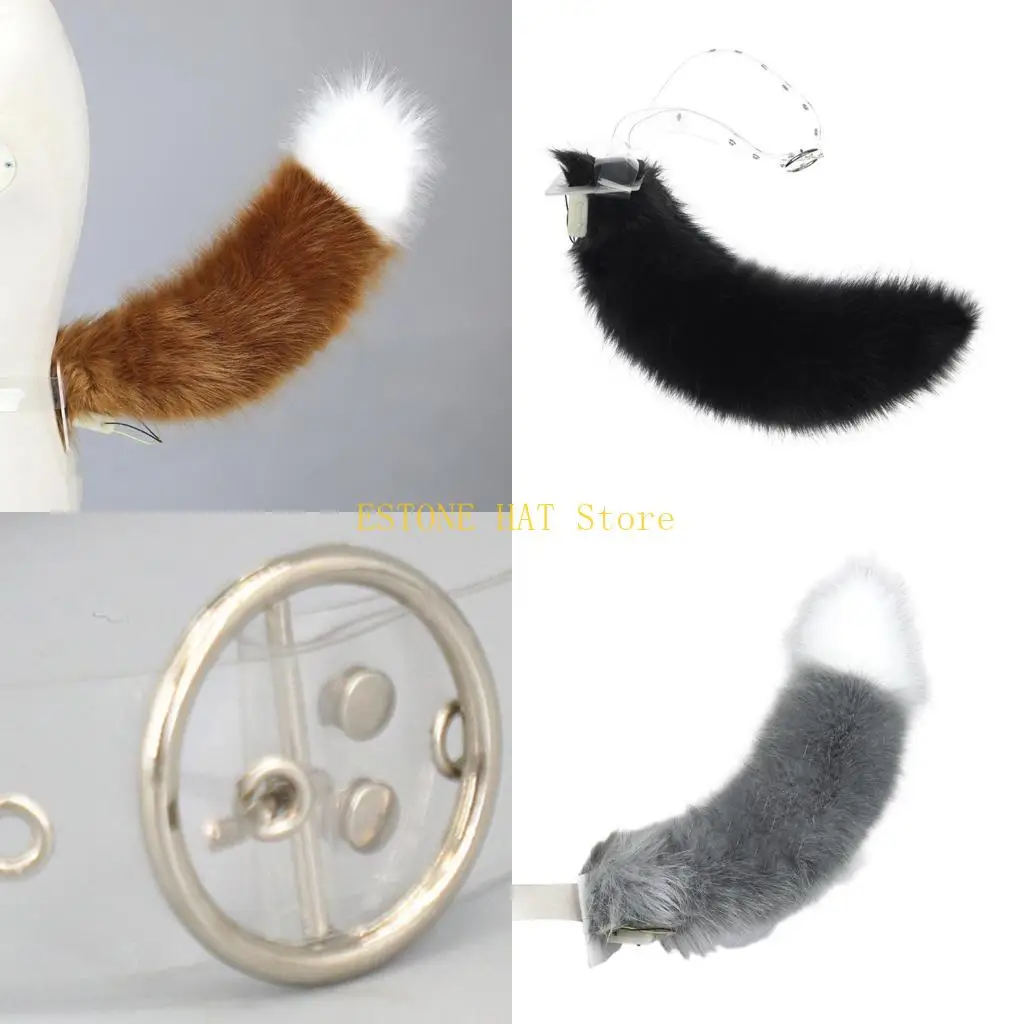 

49MF один размер искусственные хвосты животных из искусственного меха, костюм лисы, хвост, детский костюм для косплея на хвост