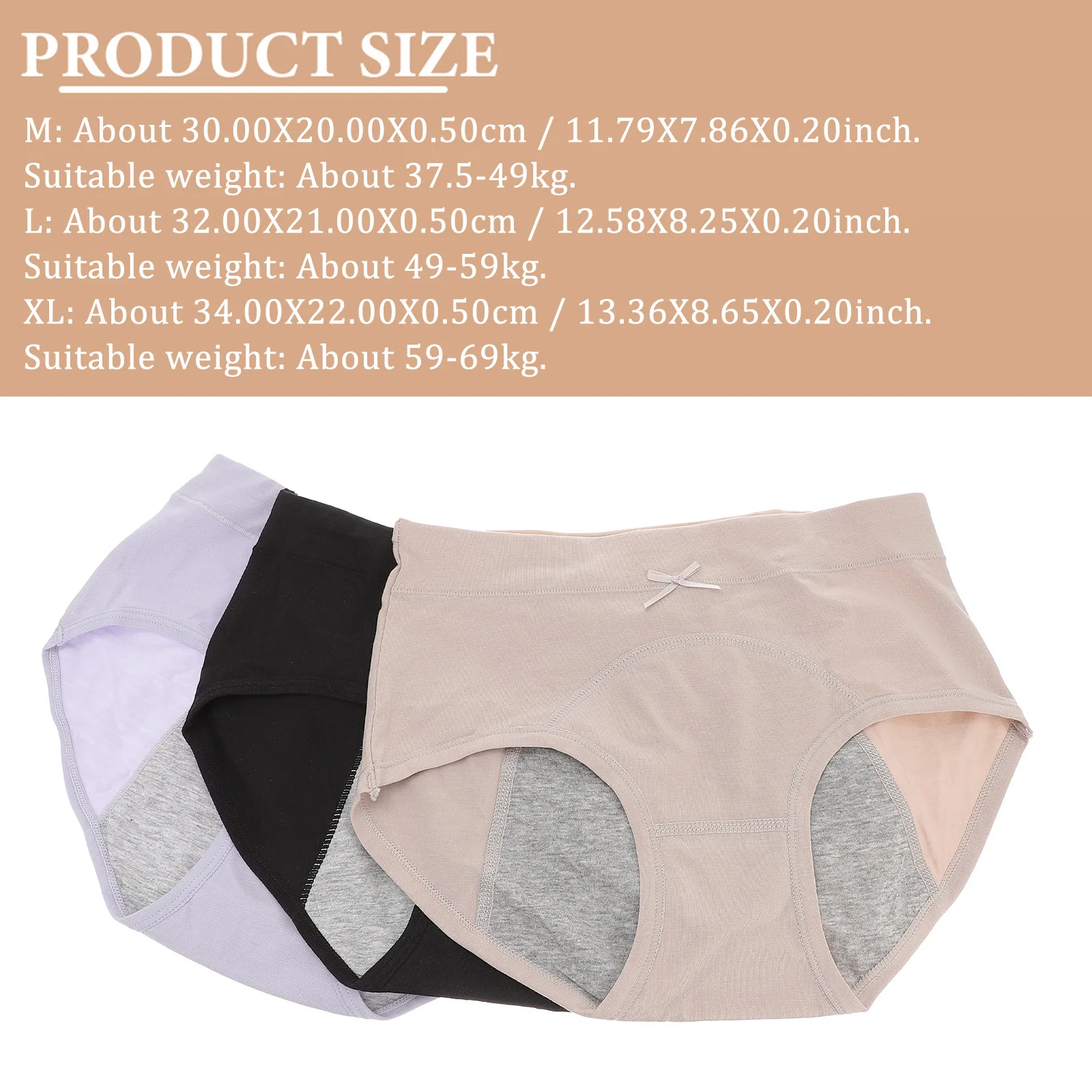 3 قطعة مادة ممتازة آمنة صحية سراويل الحيض مرونة عالية مريحة إغلاق المناسب لا الشباك الفترة العملية السراويل