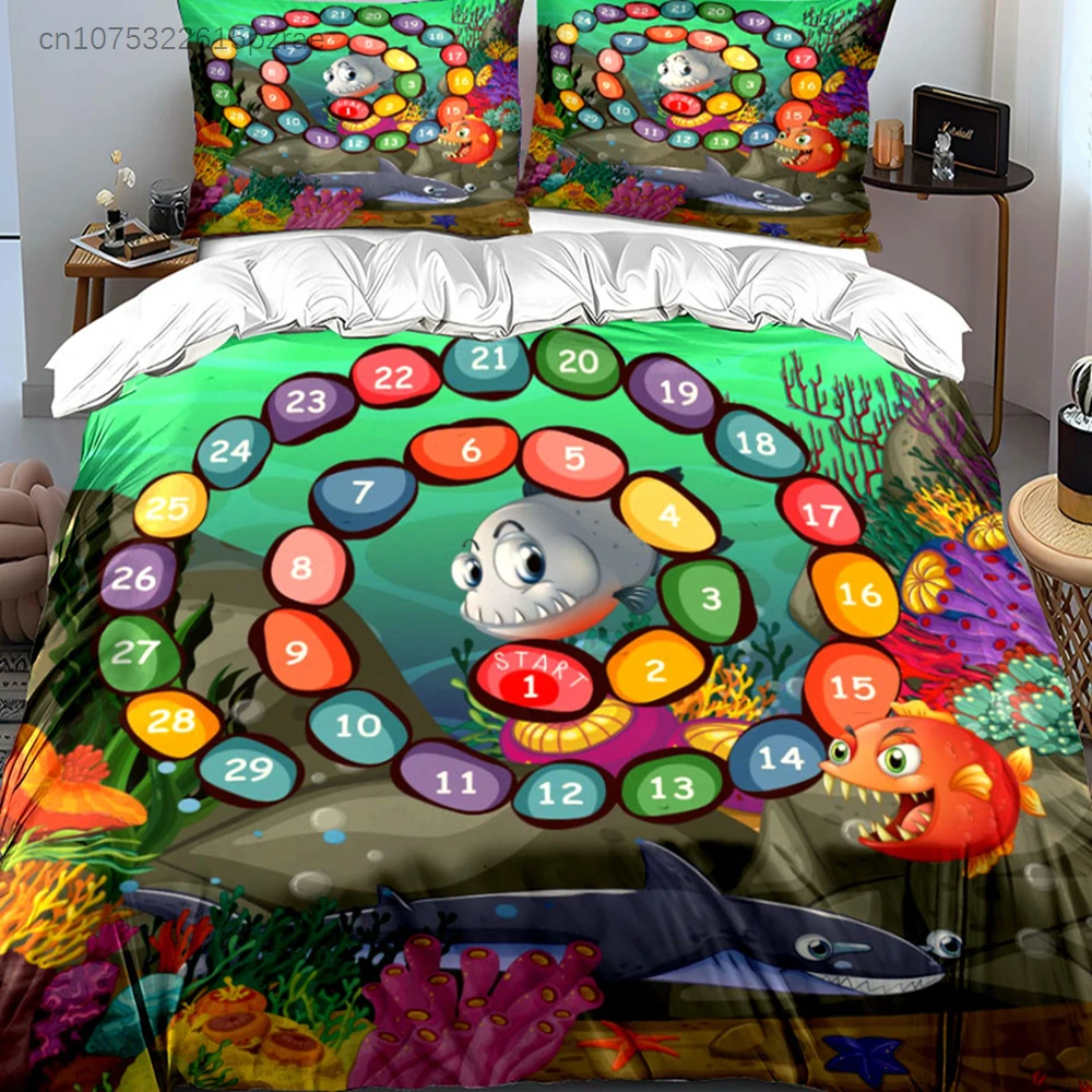 "Underwater Adventure Game Set" Multiple Sizes kid's And adults' Bedroom Exquisite 3PC Bedding set, Gift 2
