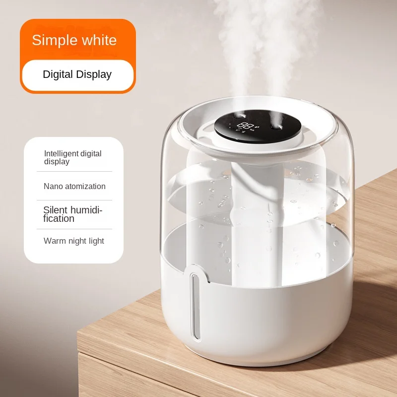 Humidificateur grande capacité avec chargement USB, double pulvérisation, maison, dortoir, bureau, chambre à coucher, petite lampe de nuit, nouveau, 6,8 L