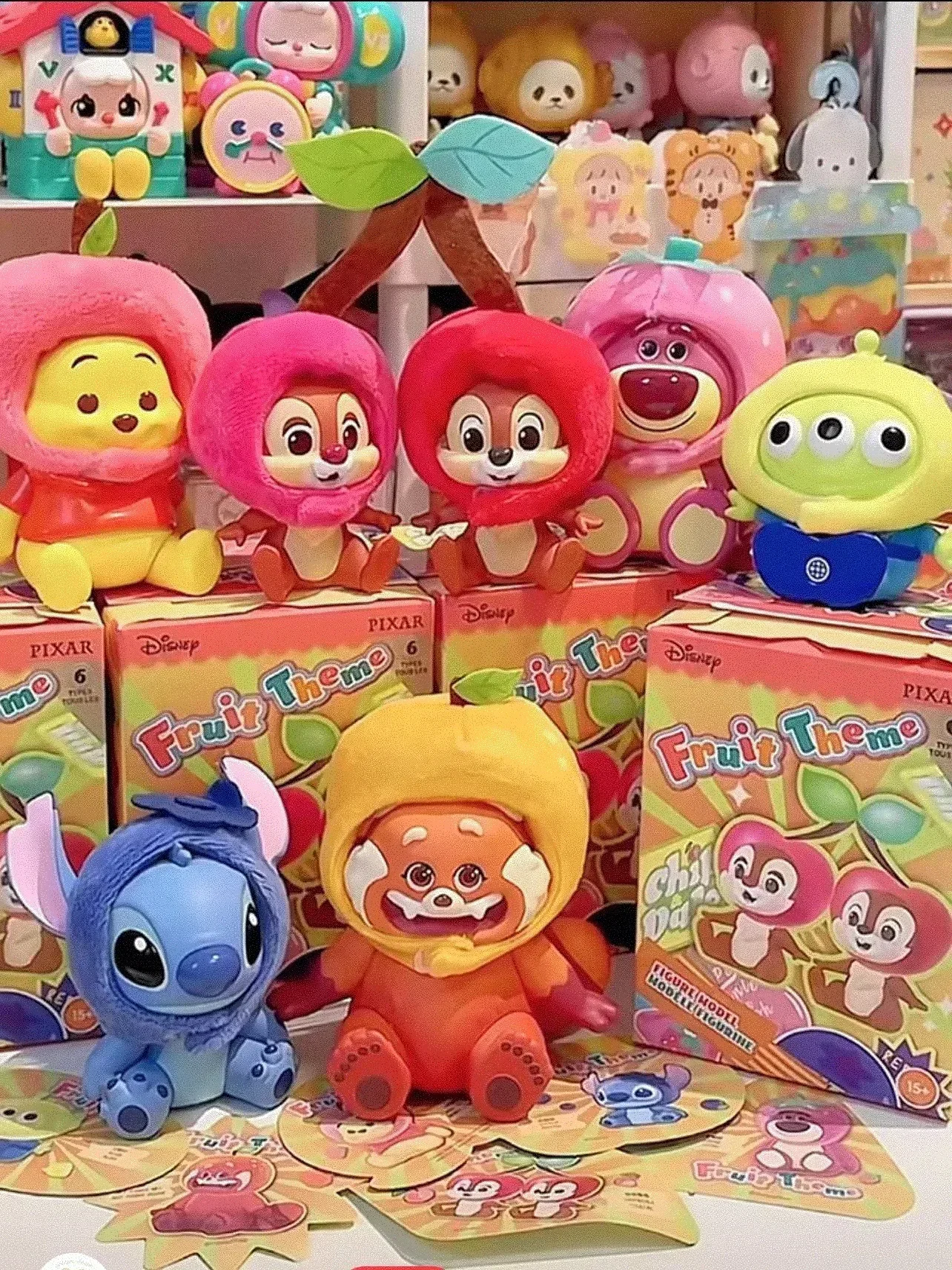 

Miniso Disney Fruit Headgear Series Blind Box Figure Trendy Play Model Doll Ornament Mysterious Gift Surprise Box Girls Gift