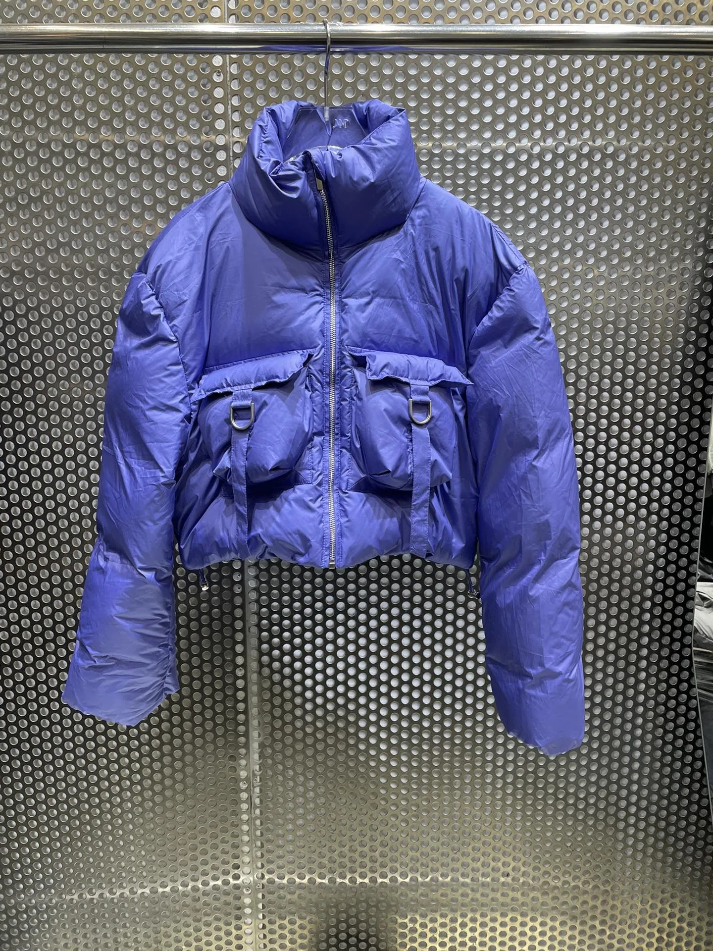 2025 ملابس نسائية سترة بياقة مدورة وجيب سفلي شتاء جديد 1104 #1