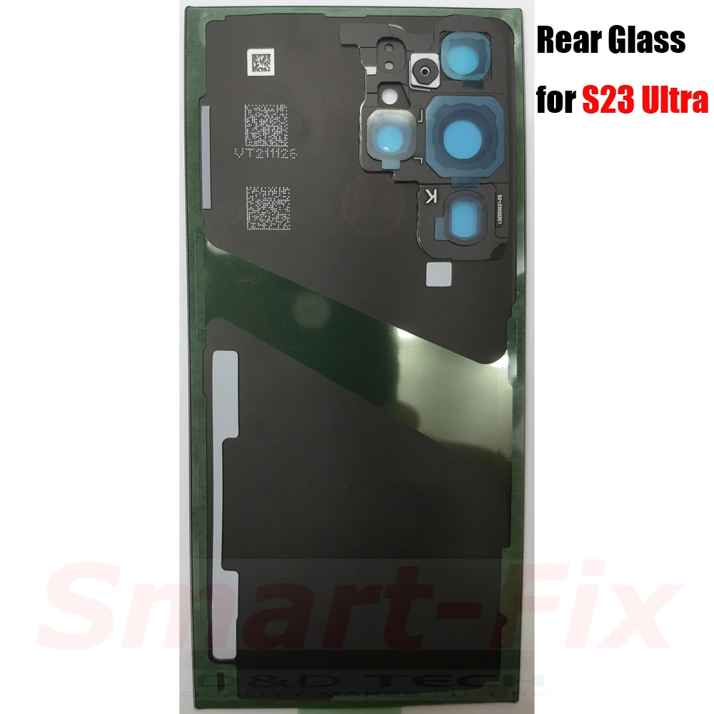 OEM Rear Cover Case For SAM-S23 Ultra S23U S23ULTRA 5G Glass Back Cover with Camera Cover Lens&Adhesive Battery Rear Glass Case