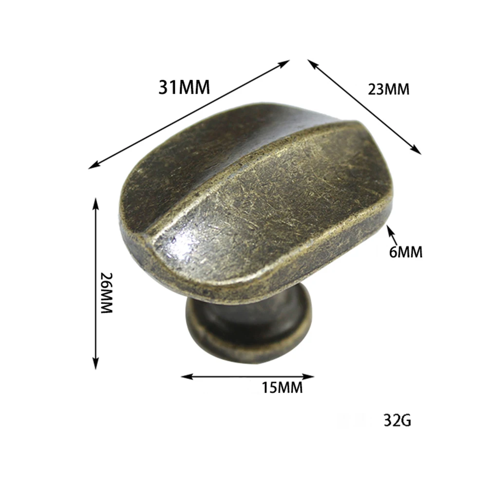 

10 PCS Cupboard Handles Cabinet Closet Zinc Alloy Pull Drawer Vintage Design Smooth Lightweight Retro for Wardrobe
