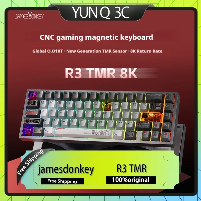 

James Donkey R3 TMR Magnetic Axis Keyboard All Aluminum CNC Hot Plug Esports Gaming Keyboard Gift