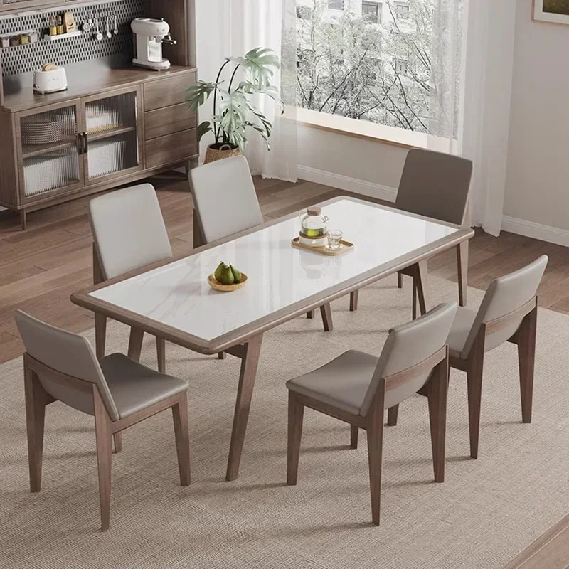 

Design Minimalist Dining Table Luxury Rectangle Relaxing Living Dining Table Nordic Waterproof Mesas De Comedor Home Furniture