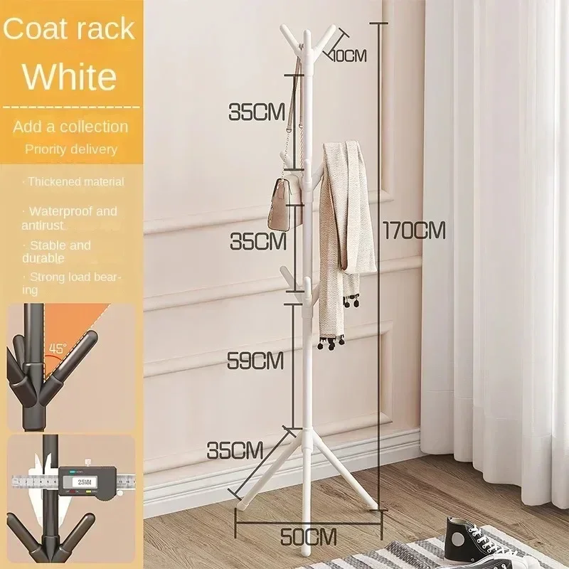 Tree Branch Design Floor Standing Coat & Clothing Rack With Multi-Hook Portable Storage Organizer For Home Living Room Bedroom
