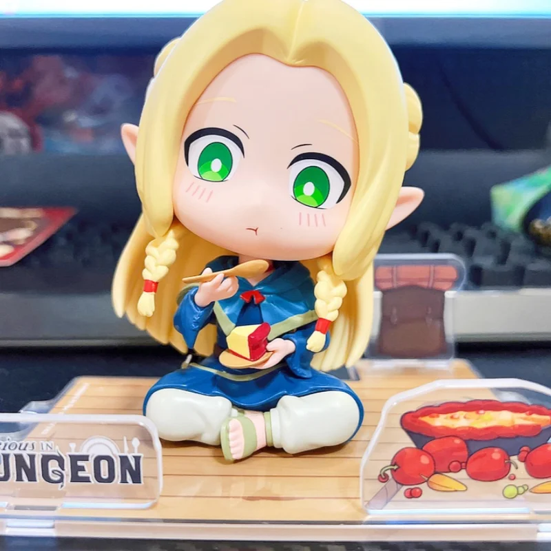 

Delicious In Dungeon Q Version Marcille Donato Sitting Figure Model Kawaii Cartoon Desk Decorations Toys Fans Holiday 14cm Gifts