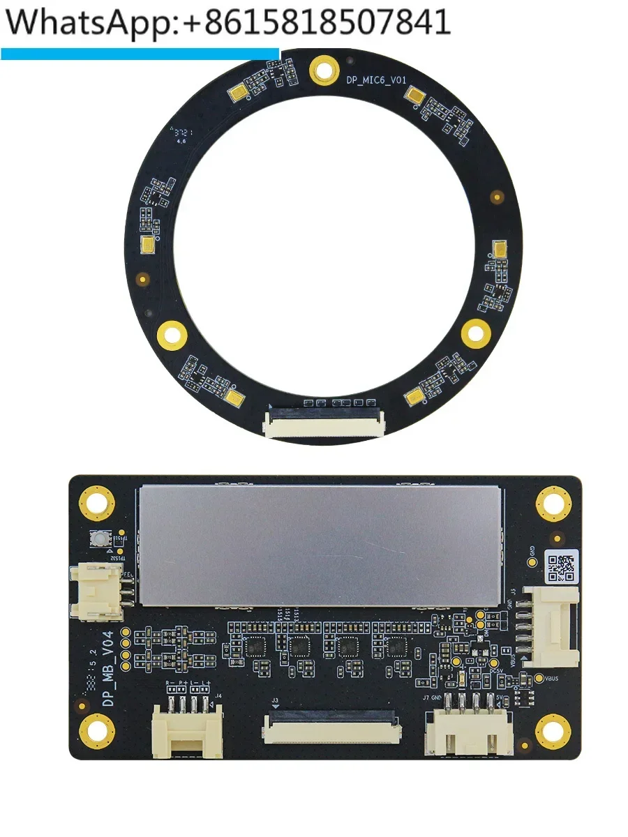 Far field six microphone array board, iFlytek 6 speech recognition module sound source localization ROS