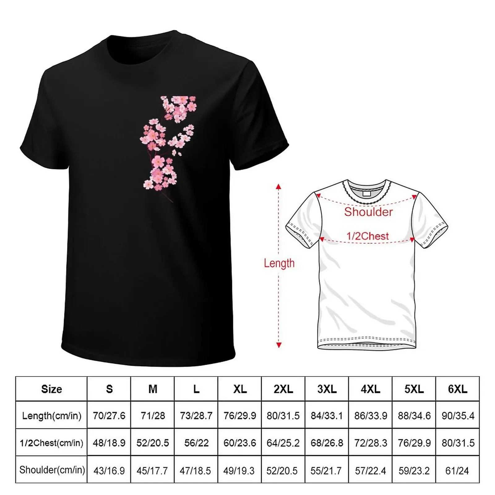 Cherry Blossom T-Shirt anime t shirts cheap stuff Blouse vintage t shirt men