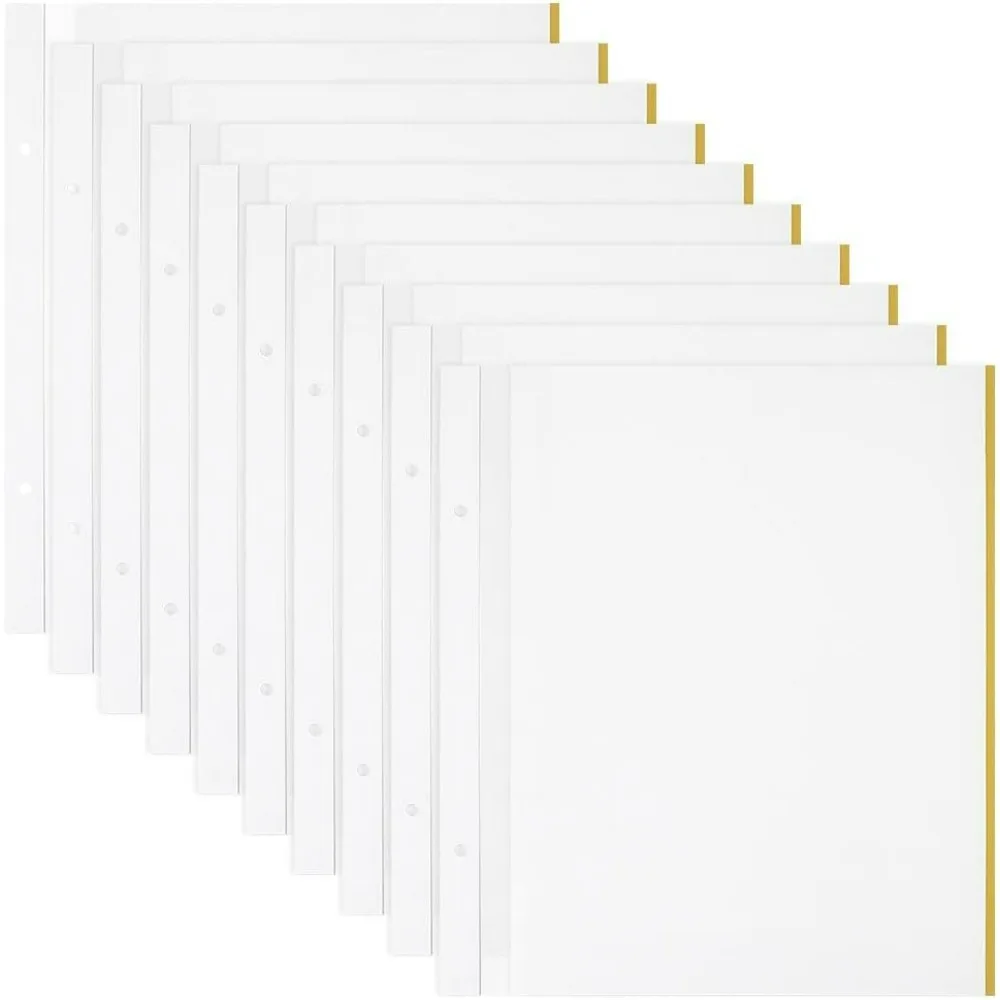 

10 Sheets Self Adhesive Refill Pages 12x10 inch Photo Album Self-Stick Inner Page Two-Hole Scrapbook Expansion Page Refill