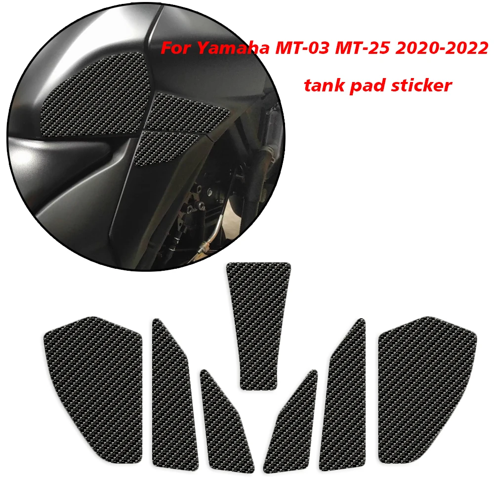 For Yamaha MT03 MT-03 MT25 2020 2021 Snake Skin Tank Pads Grips MT 03 MT 25 Protector Stickers Decal Knee Side Fuel Traction Pad