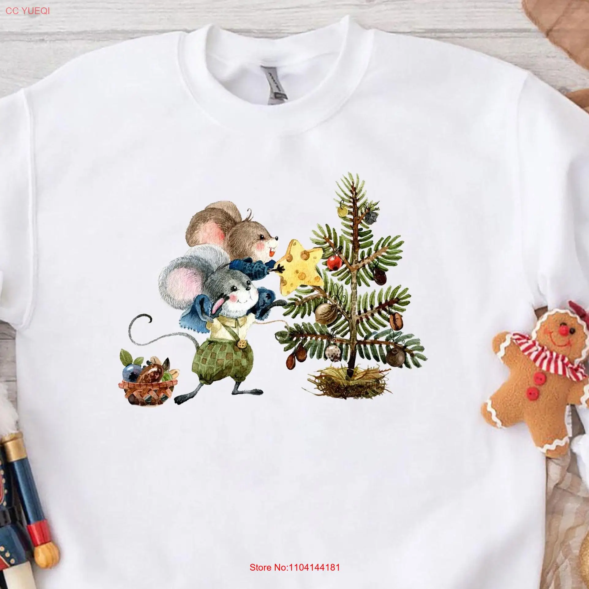 Merry Christmas Sweater SweaT T Shirt Jumper Jumpers For Women Santa Rain deer Snow Man Mice SWT long or short sleeves