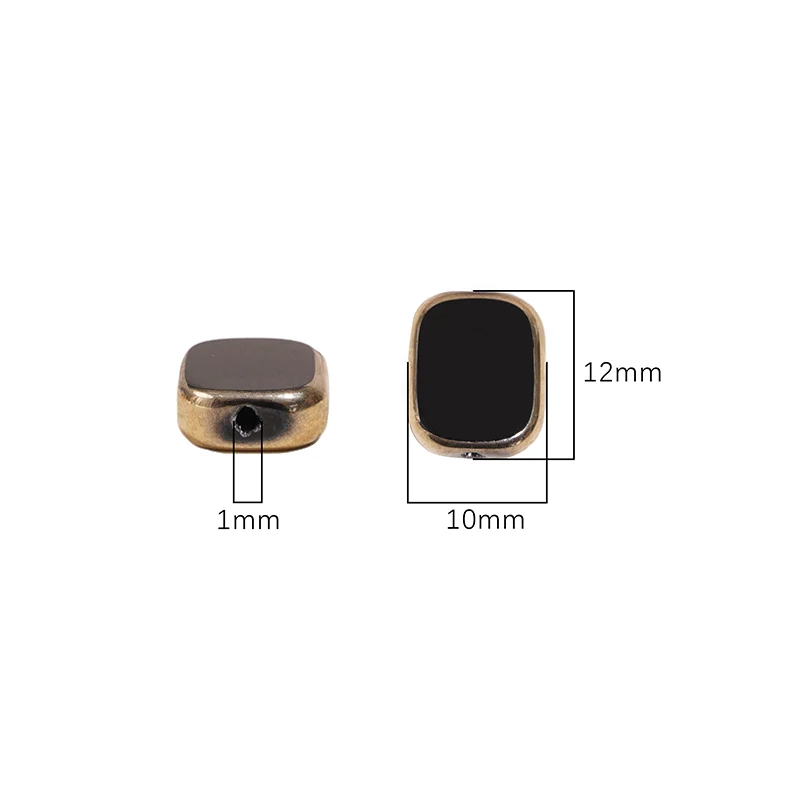 10x12mm farbige rechteckige ovale Glasperlen, lose Abstandshalterperlen für die Schmuckherstellung, DIY Armband, Halskette, Zubehör – Detail 2