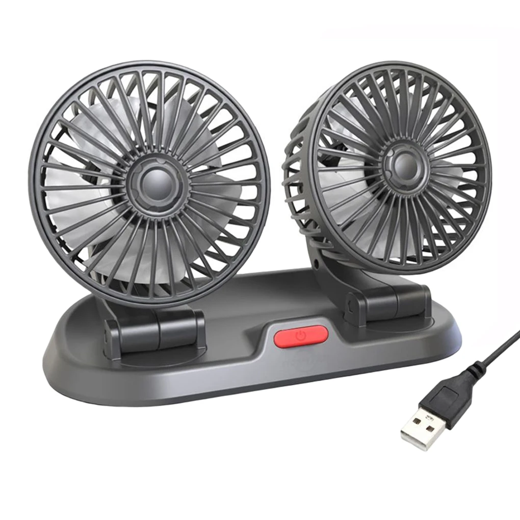 

Car Dual Head Dashboard Fan Foldable Mini Summer Cooling Fans Cooler