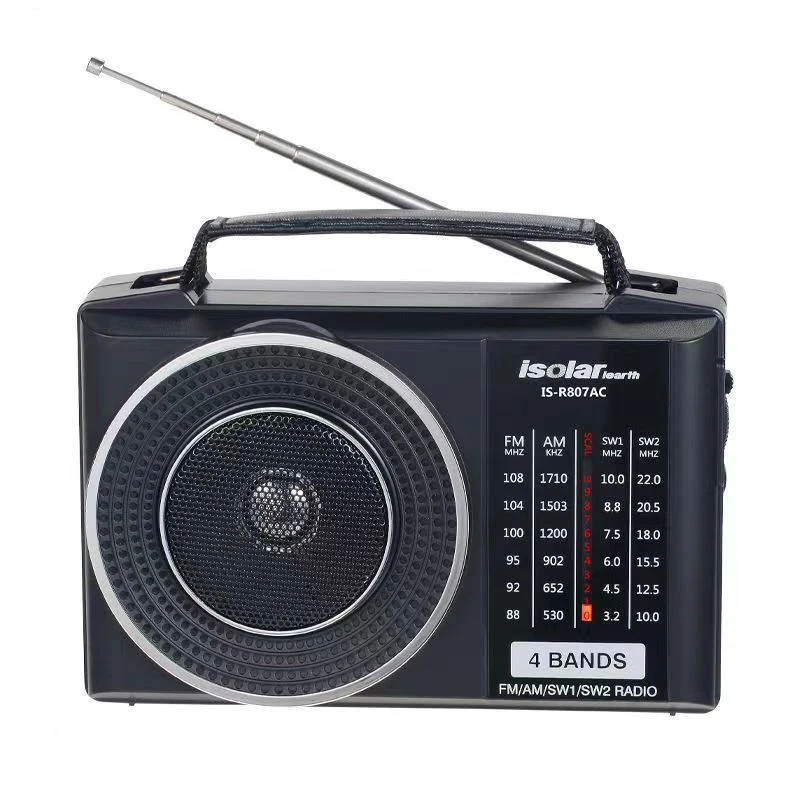 

Charge Cable Ac High Sensitive Portable Sw Mw Fm Home Multi-band Radio with Power Cord and Portable Leather Strip Fm Radio