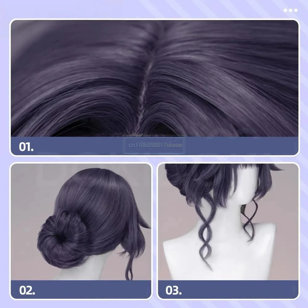 Anime la flor fragante flores con dignidad Waguri Kaoruko Cosplay peluca Lolita púrpura resistente al calor peluca sintética Halloween