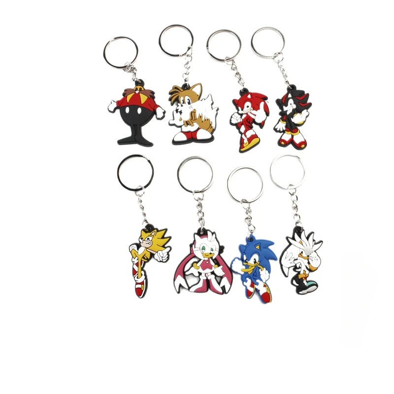 Sonic The Hedgehog anime thema sleutelhangers, stripfiguren, modellen, rugzak sleutelhangers, kerstcadeaus, verjaardagscadeaus