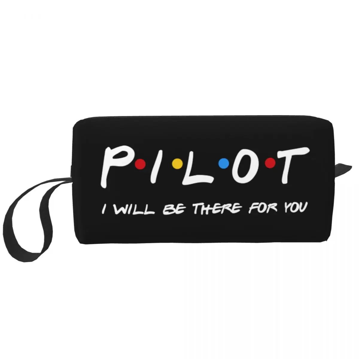 Pilot Gifts I'll Be There For You Cosmetic Bag Women Fighter Airplane Aviation Makeup Case Beauty Storage Toiletry Bags