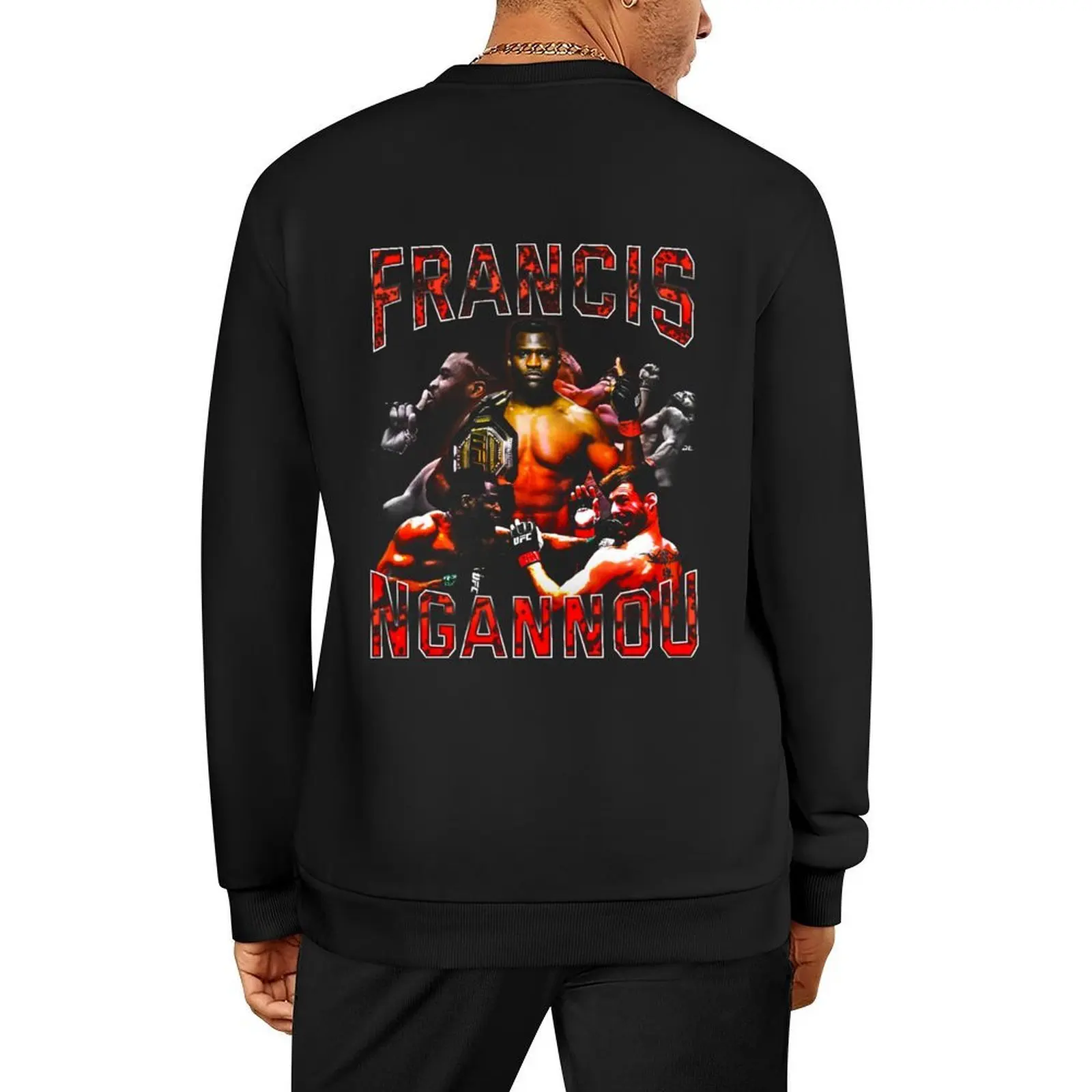 

Francis Ngannou Vintage Pullover men wear fashion men autumn new products mens clothing sweatshirt for men