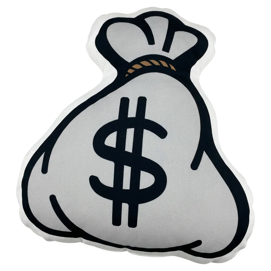 Big Money Bag Funny Dollar Sign Money Bag Plush Pillow Cushion Irregular Stuffed Throw Pillow Home Decor Gift Sofa Bed Home