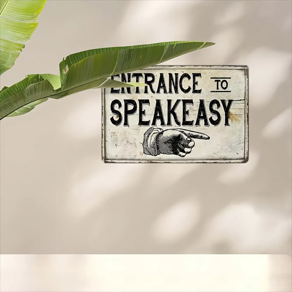 لافتة تشيكو كريك سبيكسي المعدنية غير اللامعة مقاس 8 × 12 بوصة - لوحة فنية جدارية ريفية من عشرينيات القرن العشرين، ديكور حظر غاتسبي العظيم باللون الأبيض/الأخضر/الأصفر/الأسود